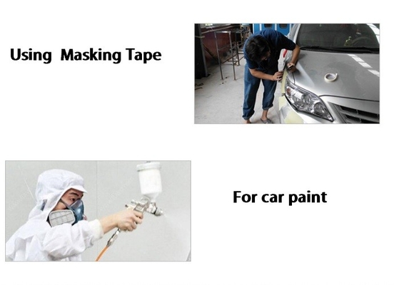 Parlak Sarı Otomotiv Maskeleme Kağıdı Sıcaklık Dayanımı 60-80C