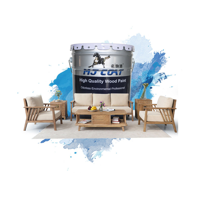 Yumuşak bitirme PU Ahşap boya 2-3 katman için düşük VOC içeriği 10-15 Sq.ft / litre kapsama